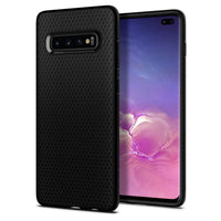 Liquid Air	Matte Black	Case	back design and a front view of the edge around the	Galaxy S10+	device.